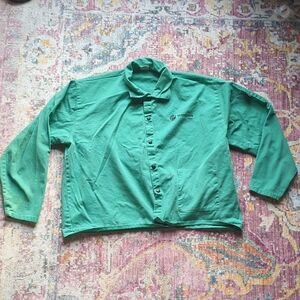 Vintage FR Wear Green Button-Up Work Shirt XL Flame Resistant Matheson